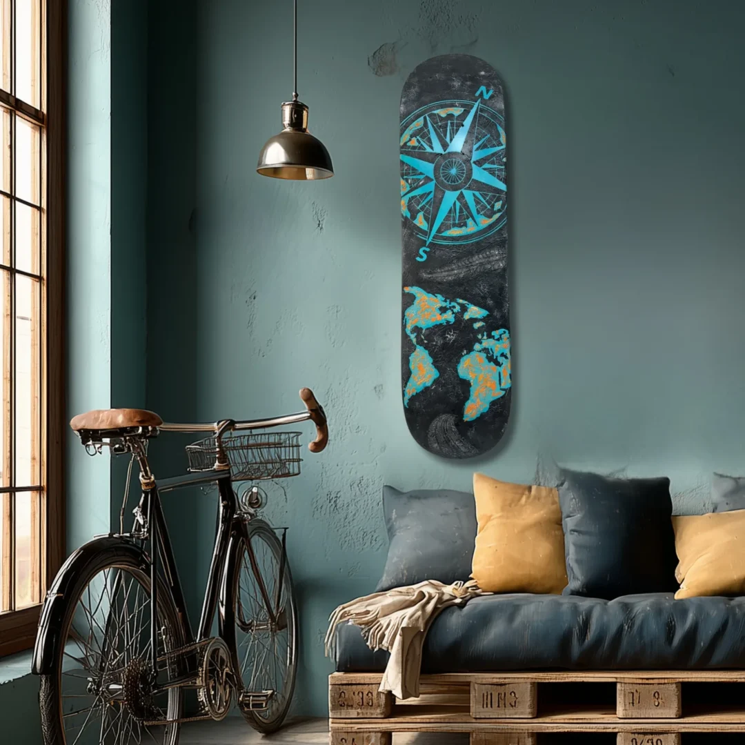 Obra Oriens en habitación juvenil con bicicleta vintage