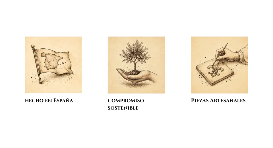 Ilustraciones artesanales de Marian Custom Art sobre piezas hechas en España, compromiso sostenible y creación artesanal